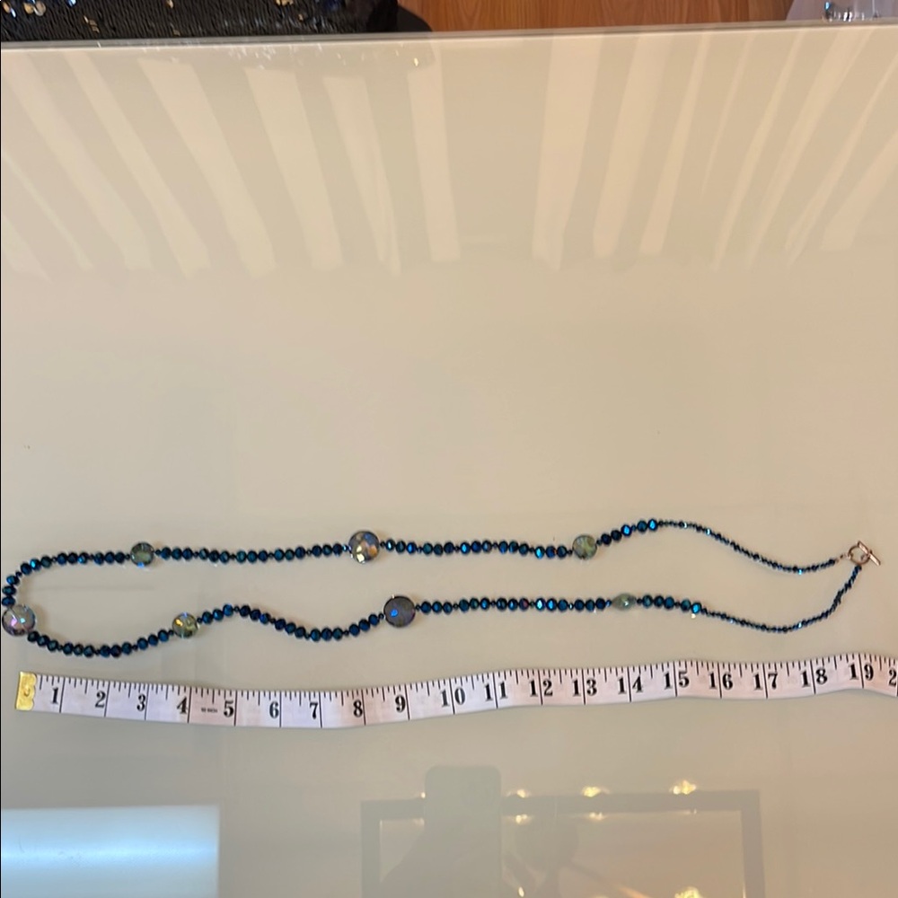 Elegant Blue crystal Beaded Necklace